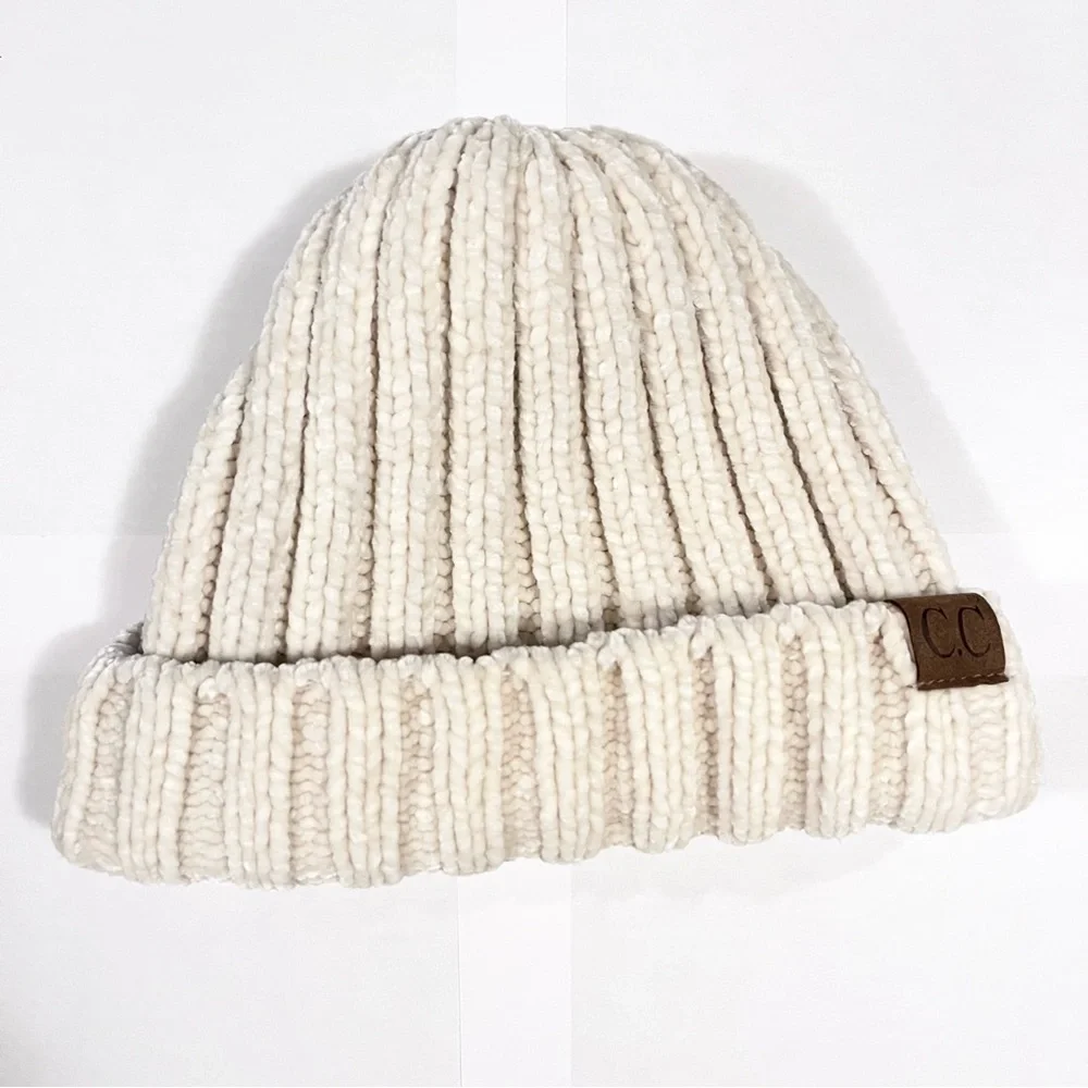 C.C Cream Natural Polyester Beanie Cap